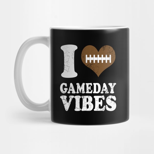 I Love Gameday Vibes Football Sports by E